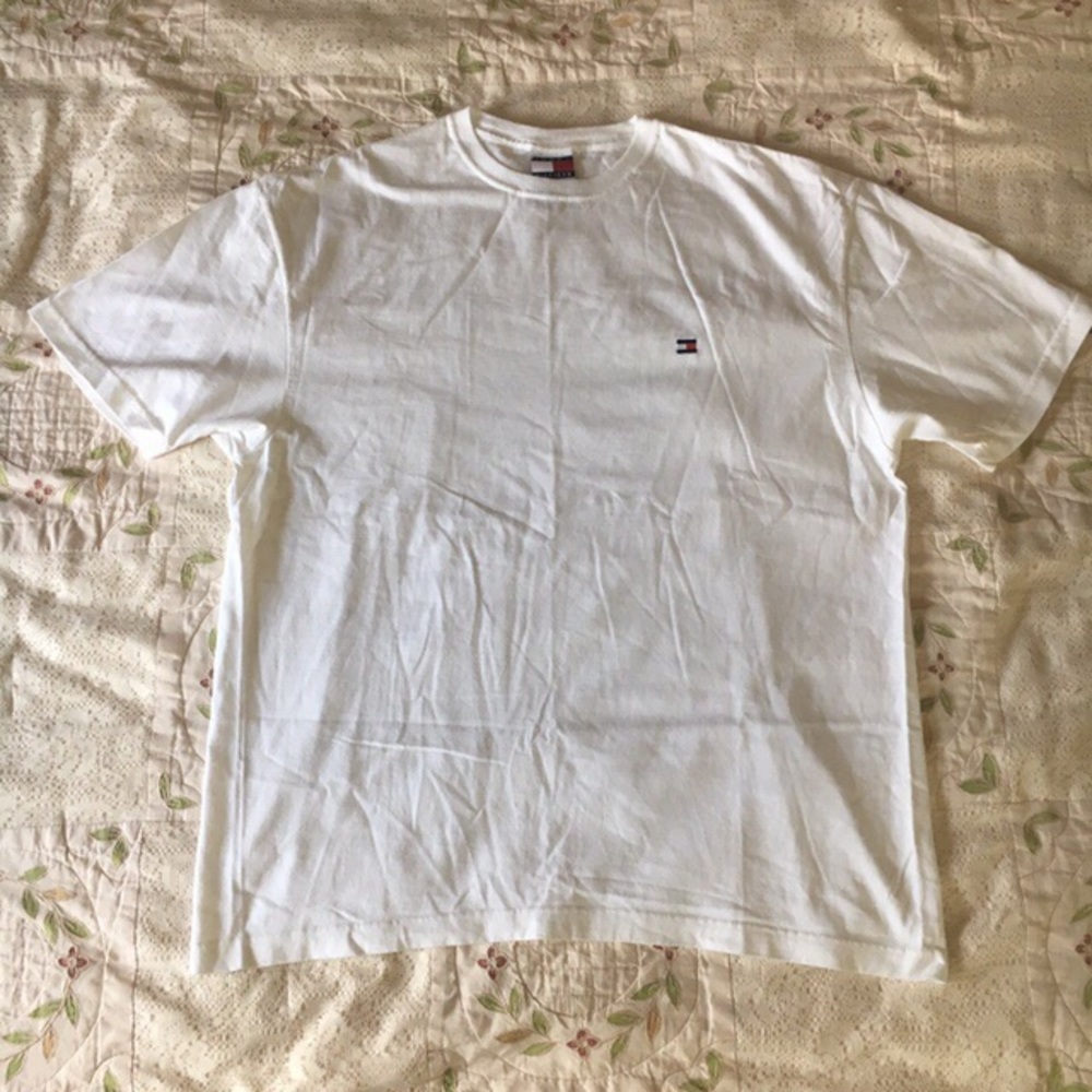 Solid Plain White Tommy Hilfiger T-Shirt